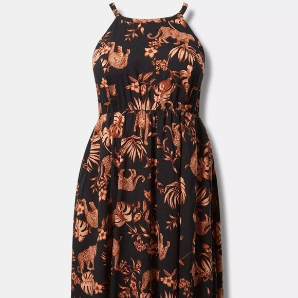 ❤NWT VINTAGE TORRID MINI A LINE DRESS w/POCKETS - LEOPARD ANIMAL PRINT PLUS SIZE - Picture 11 of 13